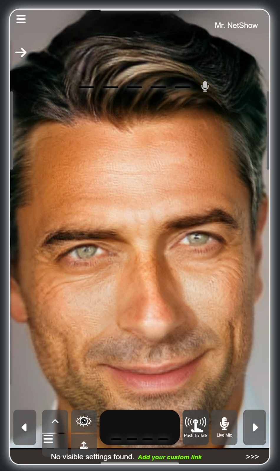 ACT interface showing Mr. NetShow with voice controls